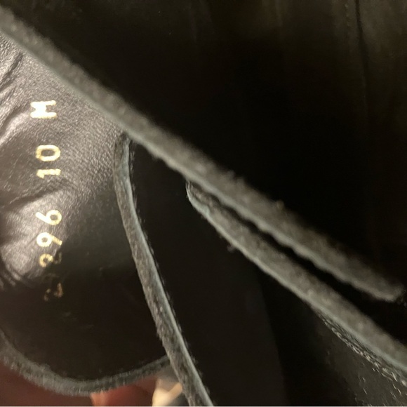 Stuart Weitzman Britain Suede Boots Black and‎ Gold 10 - Picture 10 of 10